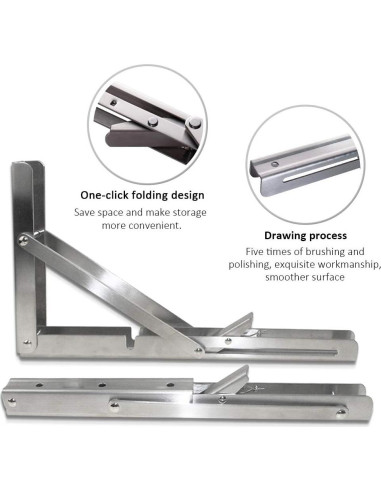 Soporte Plegable Storystore de Acero Inoxidable 20 cm - Carga 250 kg