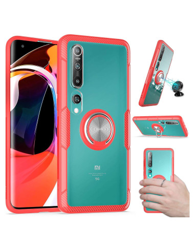 Funda Xiaomi Mi 10 / 10 Pro 5G Clear Ring Armor Rojo