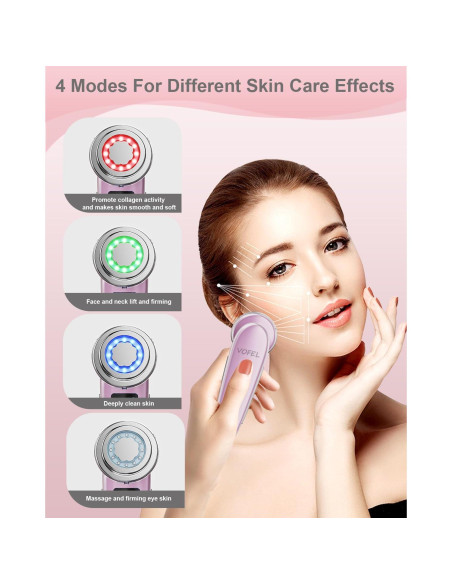 Masajeador Facial Eléctrico VOFEL 4 en 1 Rosa - Anti Envejecimiento Masajeador Facial Eléctrico VOFEL 4 en 1 Rosa - Anti Envejecimiento
