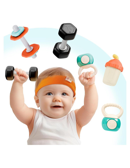 Conjunto de Sonajeros para Bebés iPlay, iLearn - Gimnasio 4 PCS Conjunto de Sonajeros para Bebés iPlay, iLearn - Gimnasio 4 PCS