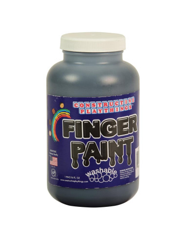 Pintura de Dedos Lavable Constructive Playthings - Negro 0.57kg