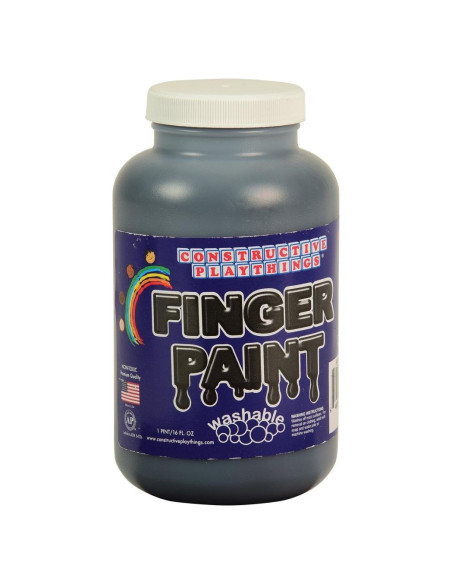 Pintura de Dedos Lavable Constructive Playthings - Negro 0.57kg Pintura de Dedos Lavable Constructive Playthings - Negro 0.57kg