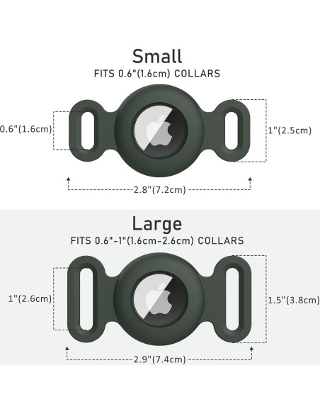 Paquete de 2 fundas de silicona para collar de AirTag Vanjua Paquete de 2 fundas de silicona para collar de AirTag Vanjua
