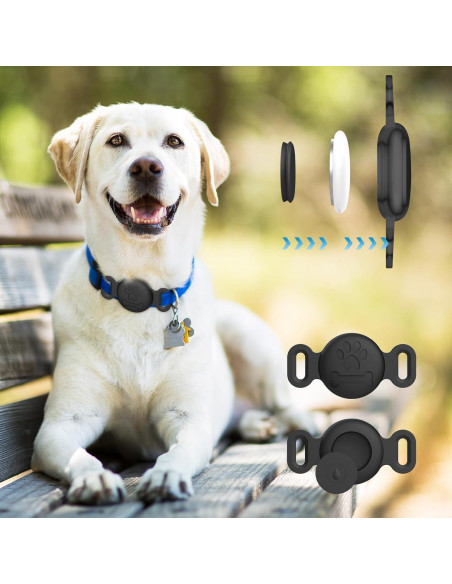 Paquete de 2 fundas de silicona para collar de AirTag Vanjua Paquete de 2 fundas de silicona para collar de AirTag Vanjua