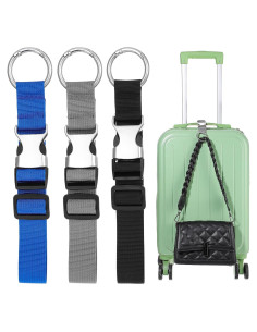 3 Correas de Equipaje Ajustables HJZHII - Nylon y Acero Inoxidable