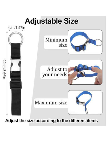 3 Correas de Equipaje Ajustables HJZHII - Nylon y Acero Inoxidable 3 Correas de Equipaje Ajustables HJZHII - Nylon y Acero Inoxidable