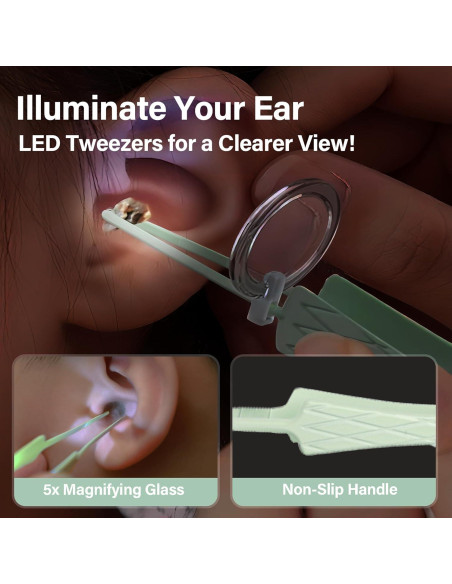 Kit de limpieza de oídos LED 15 piezas BELLESHOW - Cerumen Kit de limpieza de oídos LED 15 piezas BELLESHOW - Cerumen