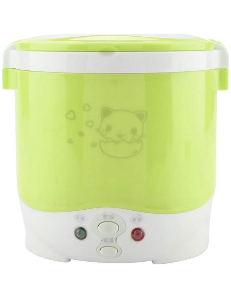 Mini Olla Arrocera Eléctrica 1L TOPINCN 12V Verde Portátil Mini Olla Arrocera Eléctrica 1L TOPINCN 12V Verde Portátil