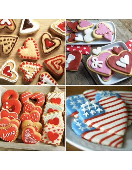Juego de Cortadores de Galletas Corazón YomiFamily 10 Piezas Rosa Juego de Cortadores de Galletas Corazón YomiFamily 10 Piezas Rosa