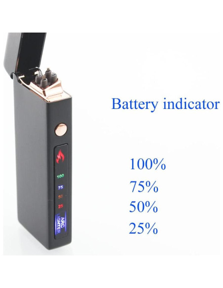 Encendedor Eléctrico Personalizado Dachance Negro USB Doble Arco Encendedor Eléctrico Personalizado Dachance Negro USB Doble Arco