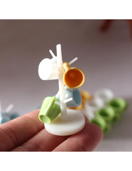 Soporte para Tazas Miniatura Zerodis - 2 Juegos de PVC Soporte para Tazas Miniatura Zerodis - 2 Juegos de PVC