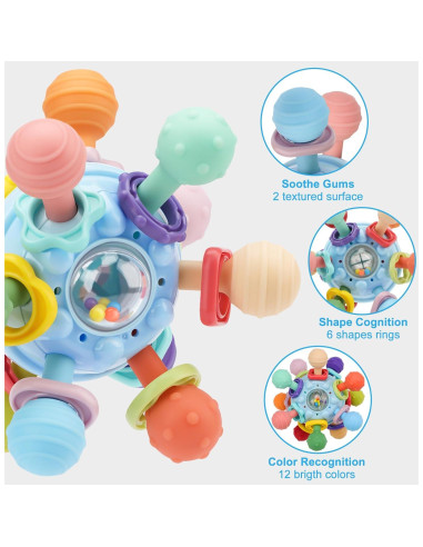 Mordedor Sensorial para Bebés CAHILON Azul 0-12 Meses