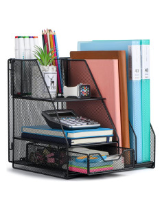 Organizador de Escritorio Topwey con Cajón y Bandejas 2 Niveles
