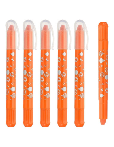 Crayones Acuarelables PATIKIL 6Pcs Naranja Lavables