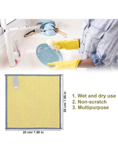Trapos de Cocina Multiusos Hipruict - 10 Piezas, Secado Rápido 2