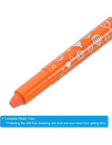 Crayones Acuarelables PATIKIL 6Pcs Naranja Lavables