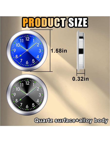 Reloj de Cuarzo para Coche GLSOWEE Luminiscente 4.01cm Reloj de Cuarzo para Coche GLSOWEE Luminiscente 4.01cm