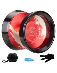 Yoyo Profesional YOYOSTUDIO X032A Rojo y Plata con Cuerdas