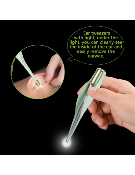 Kit de limpieza de oídos YESUNNY 4 piezas con luz LED Kit de limpieza de oídos YESUNNY 4 piezas con luz LED