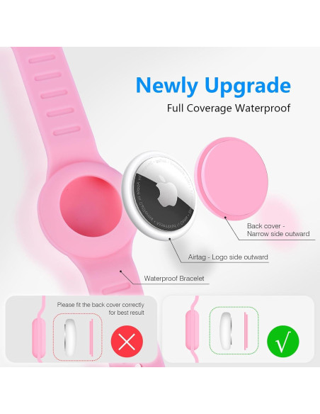 Pulsera Airtag Impermeable SlyCroko para Niños - 2 Piezas Pulsera Airtag Impermeable SlyCroko para Niños - 2 Piezas