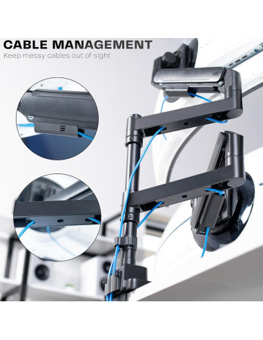 Soporte Doble para Monitores Ultrawide VIVO STAND-GT57T2 Negro