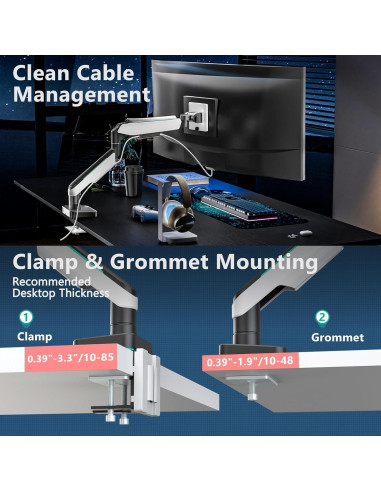 Soporte de Monitor WALI para Pantallas de hasta 124.5 cm