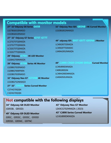 Soporte de Monitor VESA Odyssey G7 G8 G9 Compatible 27-49"