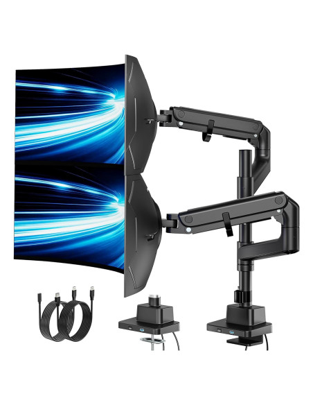 Soporte Doble para Monitor Ultrawide monTEK MA1001UCPBK-D 17-57" Soporte Doble para Monitor Ultrawide monTEK MA1001UCPBK-D 17-57"