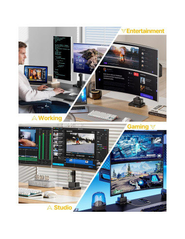 Soporte Doble para Monitor Ultrawide monTEK MA1001UCPBK-D 17-57"