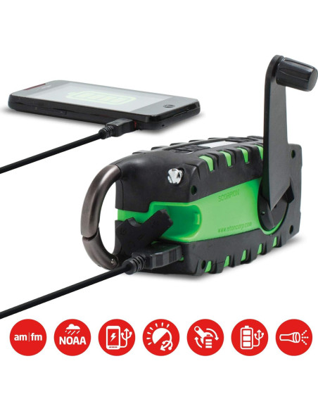 Radio de Emergencia Eton Scorpion II con Linterna LED y Cargador Solar Radio de Emergencia Eton Scorpion II con Linterna LED y Cargador Solar