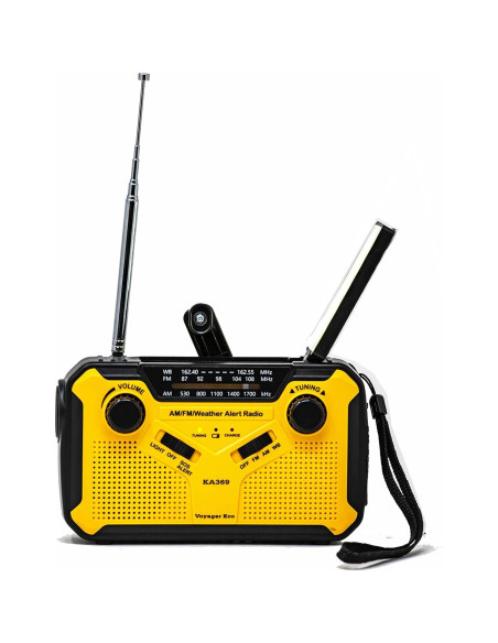Radio de Emergencia Kaito KA369 AM/FM con Linterna LED y Cargador USB Radio de Emergencia Kaito KA369 AM/FM con Linterna LED y Cargador USB