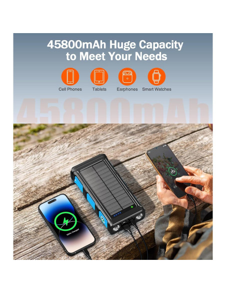 Panel Solar GOODaaa 30W + Banco de Poder 45800mAh Inalámbrico Panel Solar GOODaaa 30W + Banco de Poder 45800mAh Inalámbrico