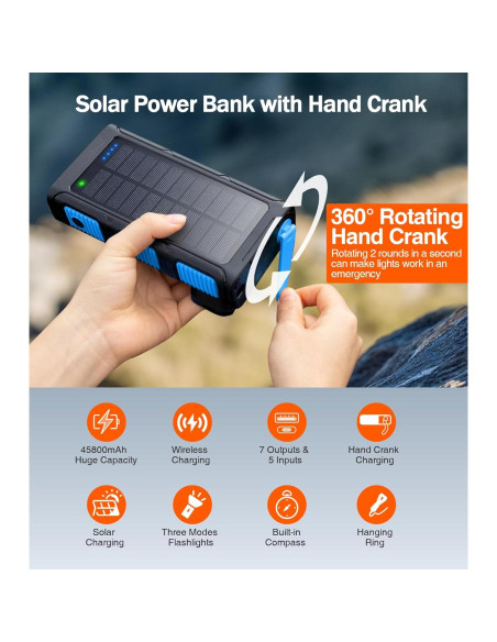Panel Solar GOODaaa 30W + Banco de Poder 45800mAh Inalámbrico Panel Solar GOODaaa 30W + Banco de Poder 45800mAh Inalámbrico