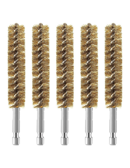 Cepillo de Alambre Geiserailie para Taladro Eléctrico - 5 Piezas Cobre Cepillo de Alambre Geiserailie para Taladro Eléctrico - 5 Piezas Cobre
