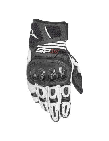 Guantes de Motocicleta Alpinestars SPX AC V2, Pequeño, Negro/Blanco