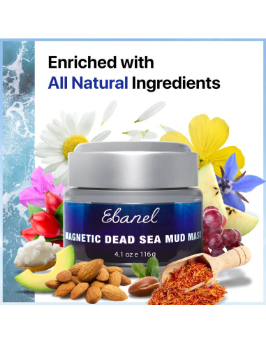 Mascarilla Facial Magnética Ebanel 116g Barro Mar Muerto