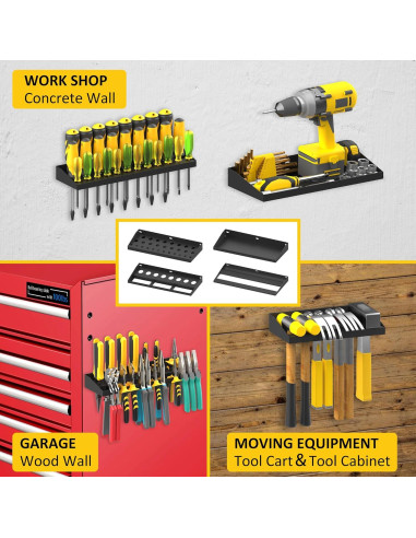 Organizador de Herramientas de Mano UNITIEDPOWER - Montaje en Pared, 4 Paquetes
