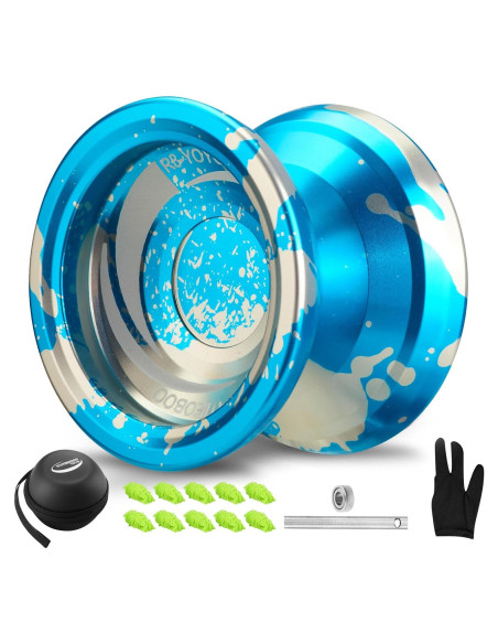 Yoyo WATIEOBOO R8 Profesional Doble Función Azul Plata Yoyo WATIEOBOO R8 Profesional Doble Función Azul Plata