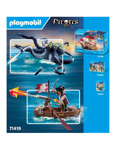 Playmobil Piratas Batalla Pulpo Gigante 44 Piezas