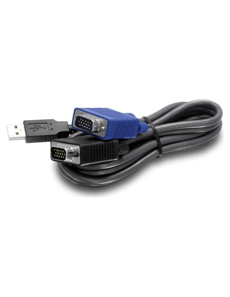 Cable KVM USB VGA 2-en-1 TRENDnet TK-CU10 3.1m Negro Cable KVM USB VGA 2-en-1 TRENDnet TK-CU10 3.1m Negro