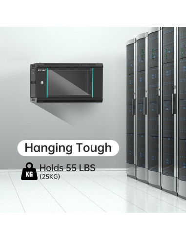 Montaje en Rack KVM VGA 8 Puertos MT-VIKI + Gabinete 6U