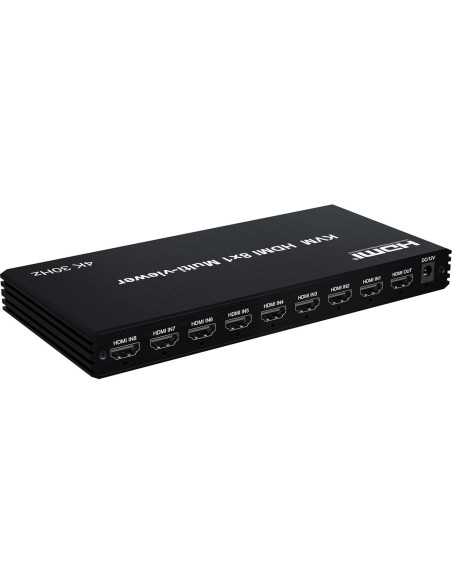 KVM HDMI 8x1 Multi-Viewer 4K 30Hz Dongguan - 8 Puertos KVM HDMI 8x1 Multi-Viewer 4K 30Hz Dongguan - 8 Puertos