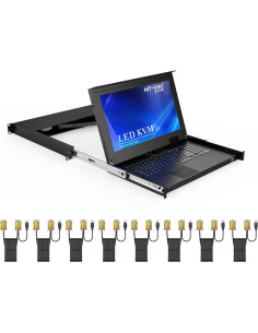 Consola KVM VGA 8 Puertos MT-VIKI + Cable 3.05m Negro 2