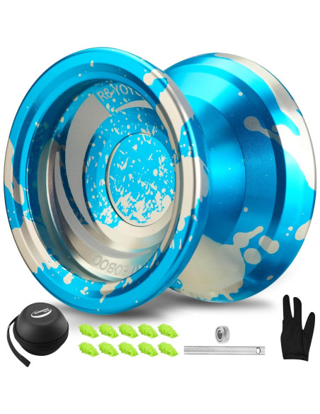 Yoyo WATIEOBOO R8 Profesional Doble Función Azul Plata Yoyo WATIEOBOO R8 Profesional Doble Función Azul Plata