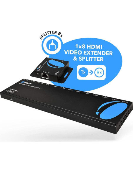 OREI Extensor HDMI 1x8 sobre Cat6/7 hasta 50.29m 1080P OREI Extensor HDMI 1x8 sobre Cat6/7 hasta 50.29m 1080P