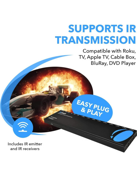 OREI Extensor HDMI 1x8 sobre Cat6/7 hasta 50.29m 1080P OREI Extensor HDMI 1x8 sobre Cat6/7 hasta 50.29m 1080P