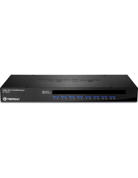 Interruptor KVM TRENDnet 16 Puertos USB/PS2 Montaje Rack Interruptor KVM TRENDnet 16 Puertos USB/PS2 Montaje Rack