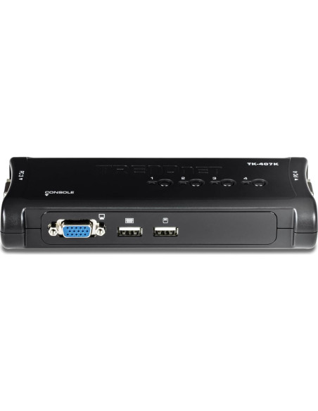 Interruptor KVM USB 4 Puertos TRENDnet TK-407K VGA 2048x1536 Interruptor KVM USB 4 Puertos TRENDnet TK-407K VGA 2048x1536
