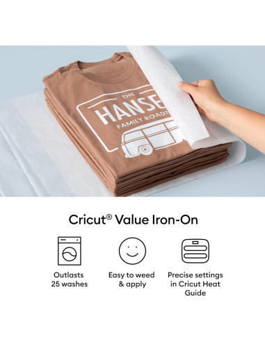Vinilo de Transferencia de Calor Cricut Valor Plancha 10 Rollos 30.5x0.91m