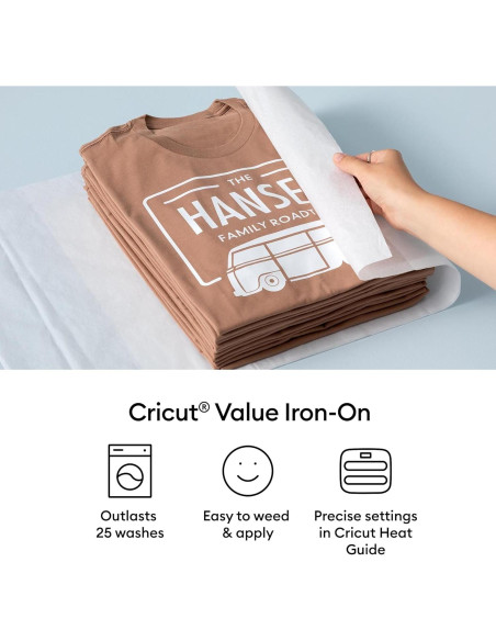 Vinilo de Transferencia de Calor Cricut Valor Plancha 10 Rollos 30.5x0.91m Vinilo de Transferencia de Calor Cricut Valor Plancha 10 Rollos 30.5x0.91m